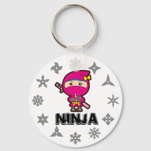Ninja Girl Keychain Nyckelring