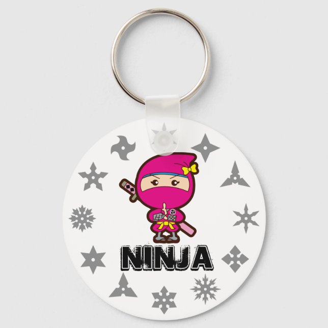 Ninja Girl Keychain Nyckelring (Framsida)