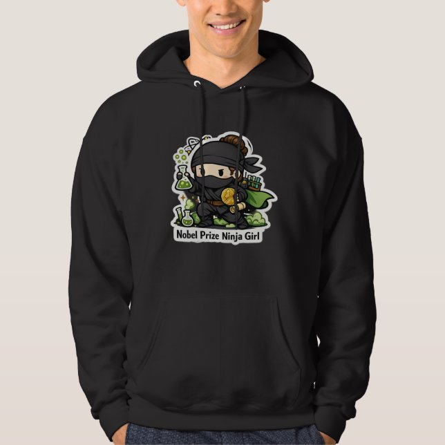 Ninja Girl Nobel Prize in Physics  Hoodie (Framsida)