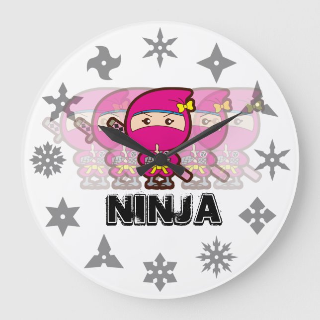 Ninja Girl Stor Klocka (Framsida)