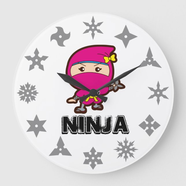 Ninja Girl Stor Klocka (Framsida)