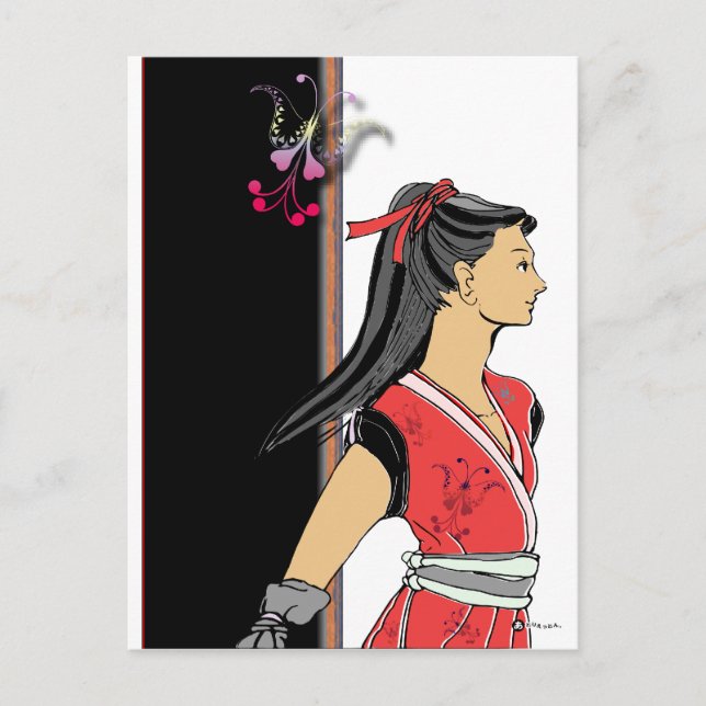 NINJA GIRL VYKORT (Framsida)