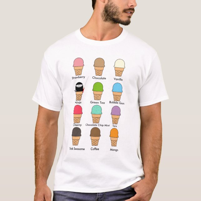 Ninja glass som gömmas bland andra tee (Framsida)