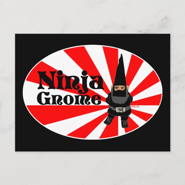 Ninja Gnome Vykort (Framsida)