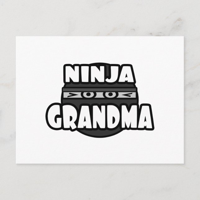 Ninja Grandma Vykort (Framsida)
