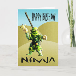 Ninja Grattis på födelsedagen Kort