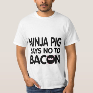 Ninja Gris säger nej till Bacon T-shirt