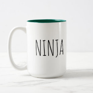 Ninja grön inre inre kaffemugg