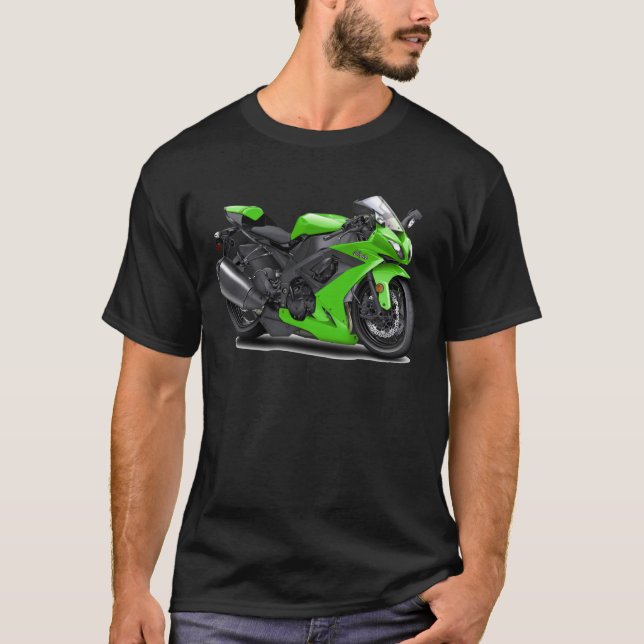 Ninja gröntcykel tee shirt (Framsida)