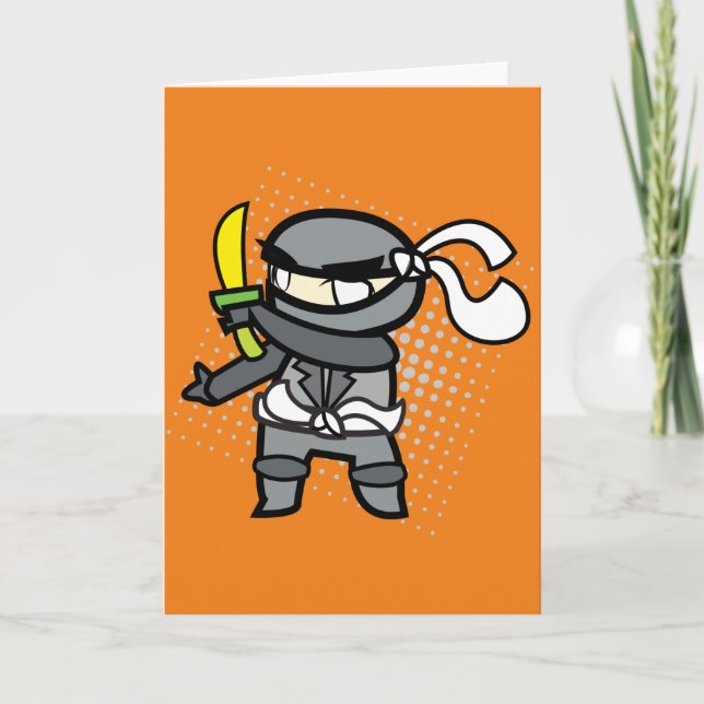 Ninja hälsningkort kort (Framsida)