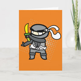 Ninja hälsningkort kort