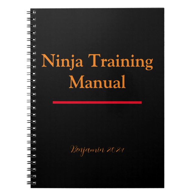 Ninja-handbok - Anpassad handbok för bärbara dator Anteckningsbok (Framsidan)