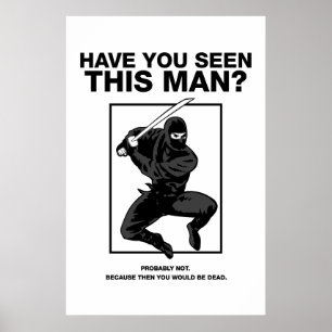 Ninja - har du sett denna man? poster