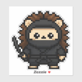 ninja hedgehog 6x6 klistermärken