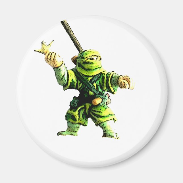 Ninja i Grönt Magnet (Framsidan)