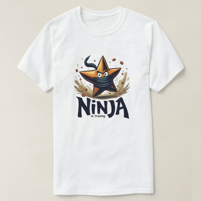 Ninja i Training Star T Shirt (Design framsida)