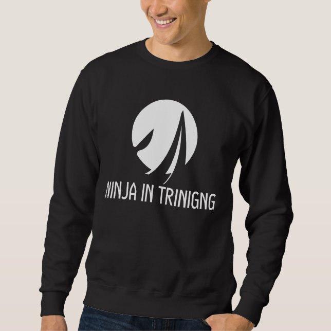 Ninja i träning för boys Japan Warrior Ninja Ey Lång Ärmad Tröja (Framsida)