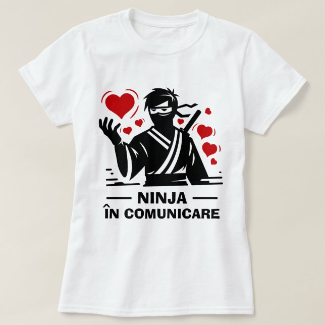 Ninja în comunicare T-shirt (Design framsida)