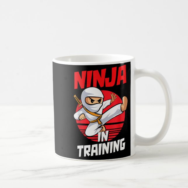 Ninja In Training Costume Party Warrior Boys Girls Kaffemugg (Höger)