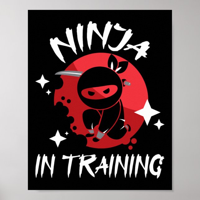 Ninja in Training - Karate Taekwondo Mixed Martial Poster (Framsidan)