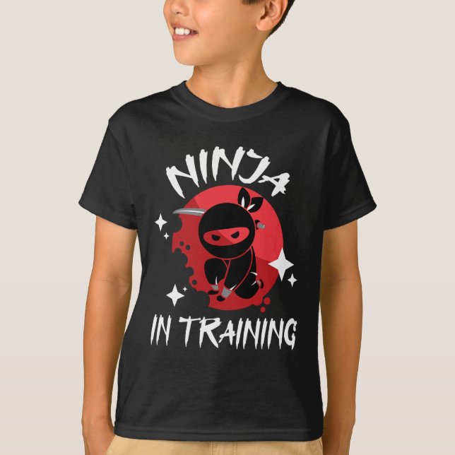 Ninja in Training - Karate Taekwondo Mixed Martial T Shirt (Framsida)