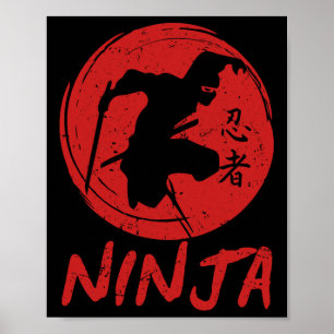 Ninja in Training Ninja Warrior obstacle Course Ka Poster