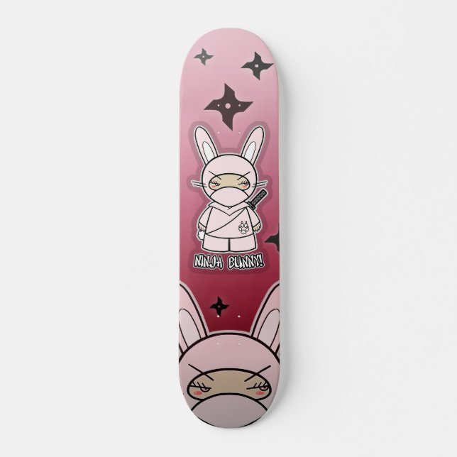 Ninja kanin! Skateboard Bräda 19,5 Cm (Framsida)