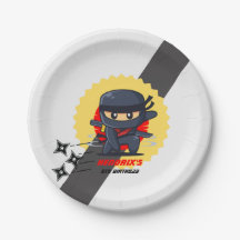 Ninja Karate Födelsedagsfest Papper Plate