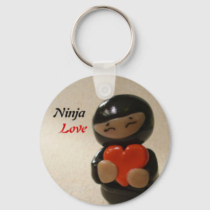 Ninja kärlek Keychain Nyckelring
