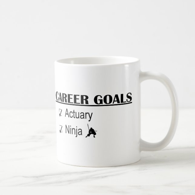 Ninja karriärmål - försäkringsstatistiker kaffemugg (Höger)