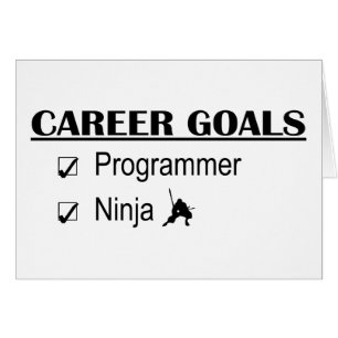 Ninja karriärmål - programmerare hälsningskort