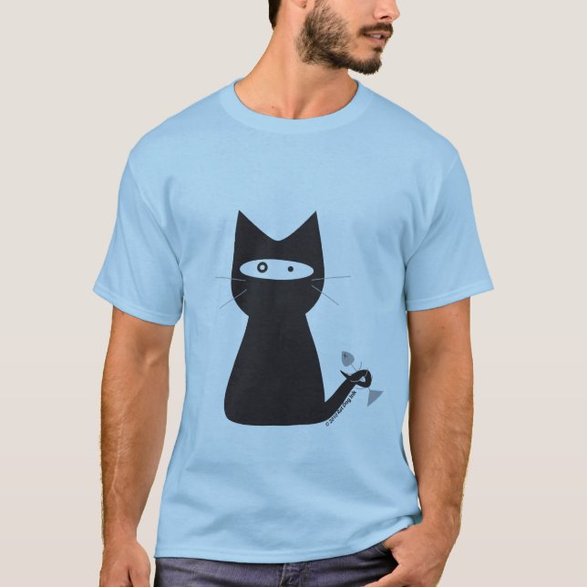 Ninja kattskjorta t-shirt (Framsida)