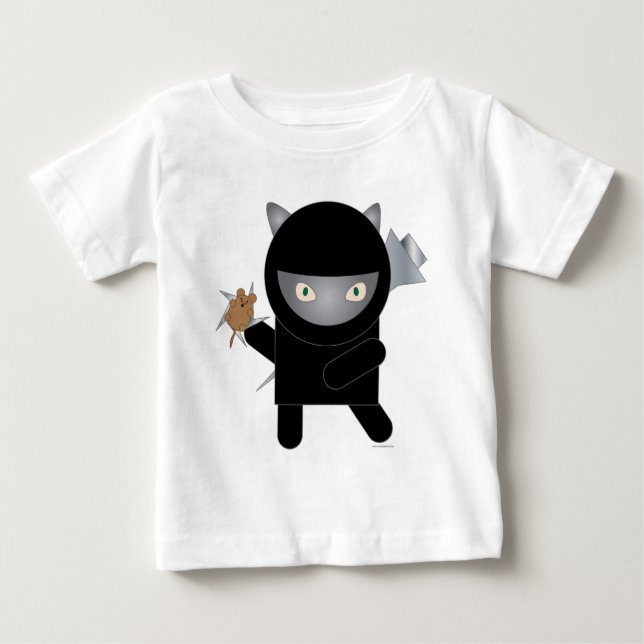 ninja kattunge baby T-shirt (Framsida)