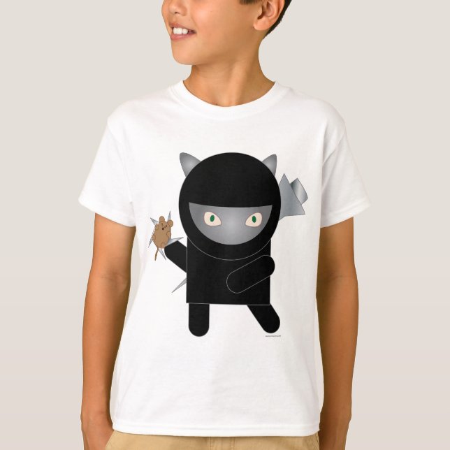 ninja kattunge Barns T-shirt (Framsida)