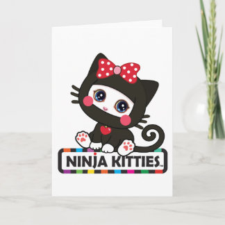 Ninja Kattunge-hälsningskort Kort