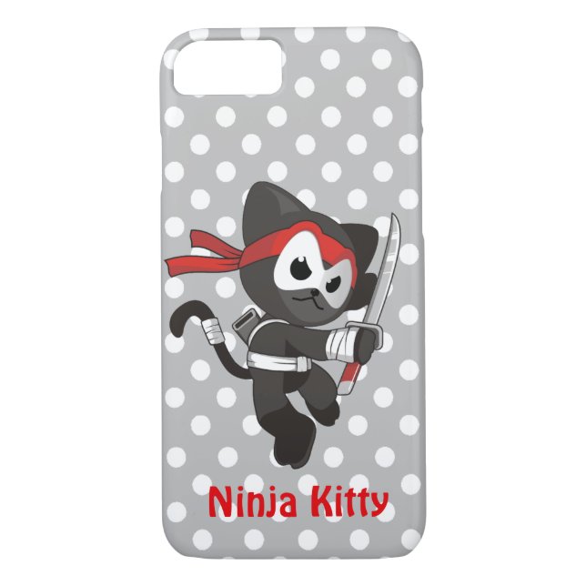 Ninja Kattunge iPhone 7/8 Fodral Case-Mate iPhone Skal (Baksida)
