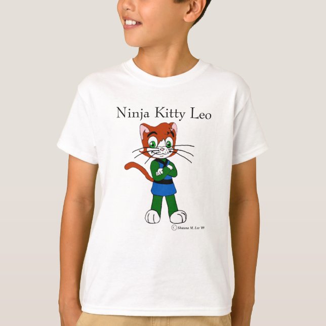 Ninja kattunge Leo Tee (Framsida)