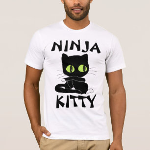 NINJA KATTUNGE lustiga Cat t-shirts