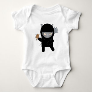 ninja kattunge spädbarn på plats t-shirt