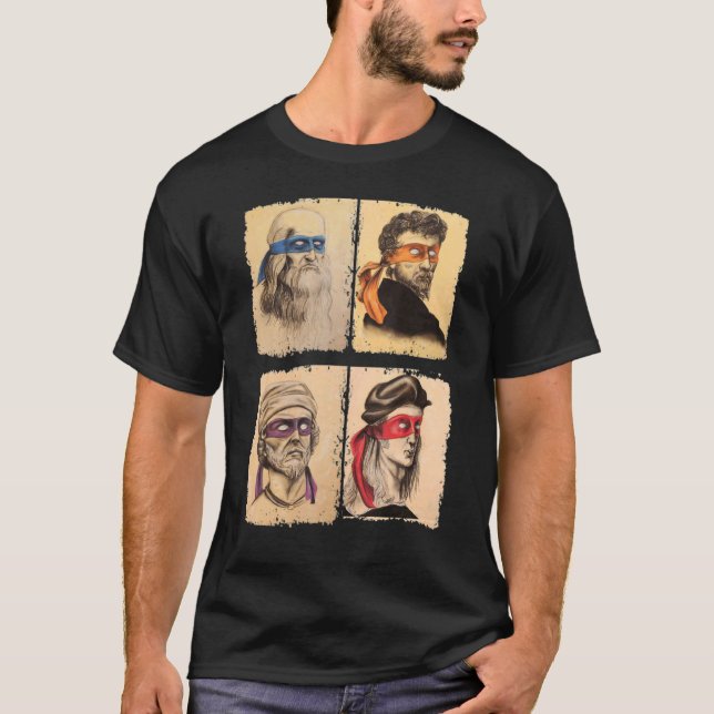 Ninja-konstnärer Poster Stil pop Art T Shirt (Framsida)