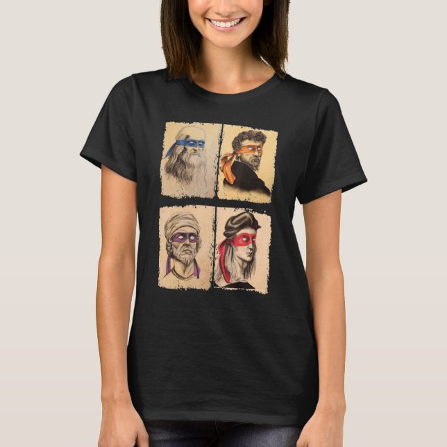 Ninja-konstnärer Poster Stil pop Art T Shirt (Framsida)
