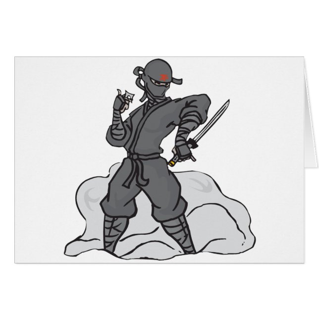 Ninja-Krigare Hälsningskort (Framsidan Horizontal)