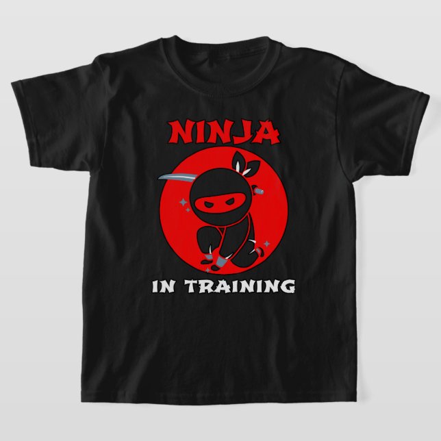 Ninja-krigare inom coola t shirt (Laydown)