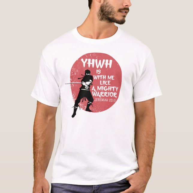Ninja krigare - Jeremiah 20:11 T Shirt (Framsida)