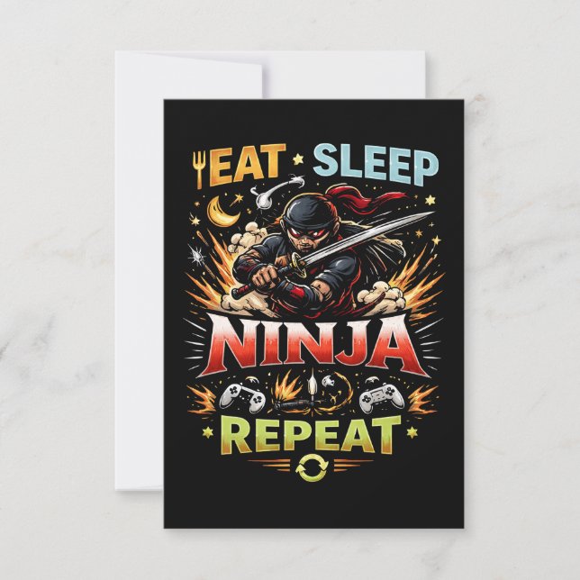 Ninja Livsslinga Tack Kort (Framsida)