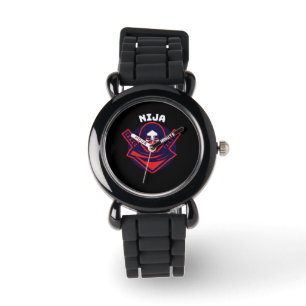 Ninja-logotyp – djärvt krigaremblem armbandsur