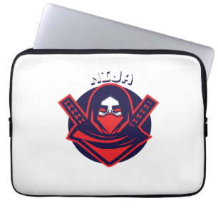 Ninja-logotyp – djärvt krigaremblem laptop fodral
