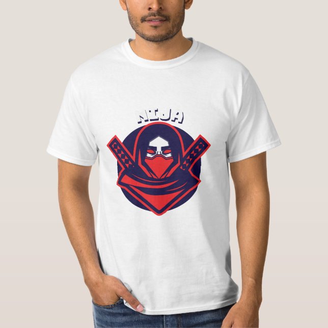 Ninja-logotyp – djärvt krigaremblem t shirt (Framsida)