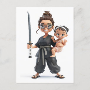 Ninja Mamma Vykort