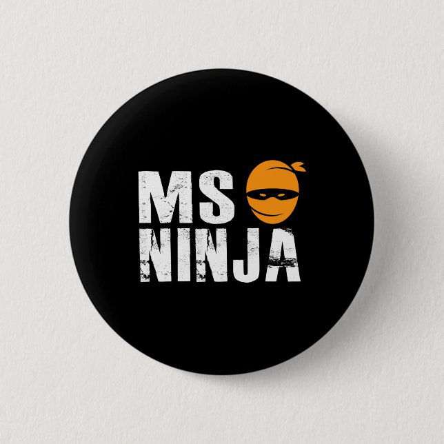 Ninja - Många Sclerosis Support Awareness Fight Knapp (Framsida)